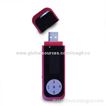 MP3 Player with LCD Display, FM/Direct USB Functions, Sized 90.32 x 28.5 x 11.6mm
